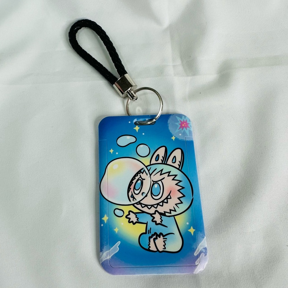 Labubu The Monsters LABUBU BUBBLE Badge ID Holder Wristlet & Key Chain